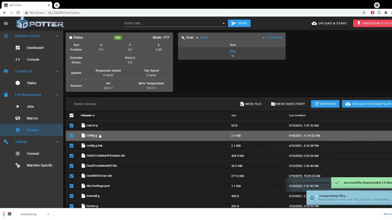 Potter Software 3D Potter: Downloading Printer System Files - YouTube