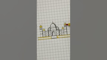 how to draw Tajmahal /easy drawing #shorts #coloring