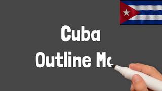 Información How to Draw Cuba Outline Map, Cuba on World Map and Waving Flag, Cuba Map Sketching Actualización