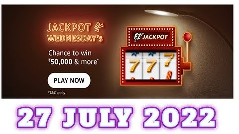 Amazon Funzone Jackpot Wednesdays Quiz Answers Today|27 July 2022 | Daily Quiz Time