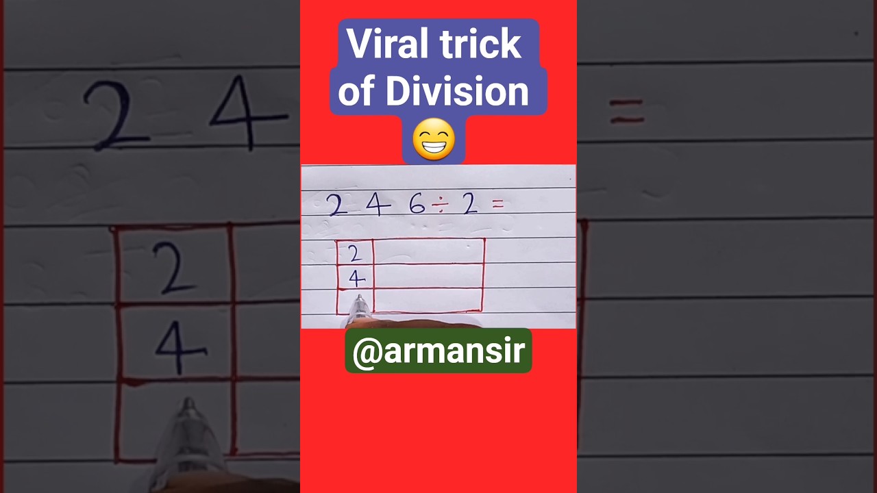 Viral trick of Division😁 