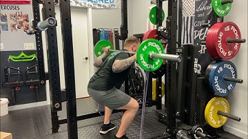 Barbell Banded Pause Squats