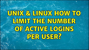 Unix & Linux: How to limit the number of active logins per user? (3 Solutions!!)