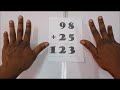 FINGER COUNTING - OVER 100 2 DIGIT ADDITION Part 1