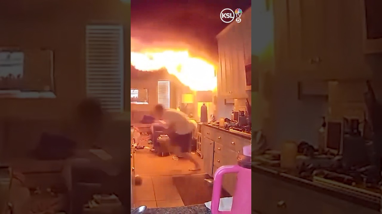 Домашнее видео запечатлело пожар в доме семьи из Юты
