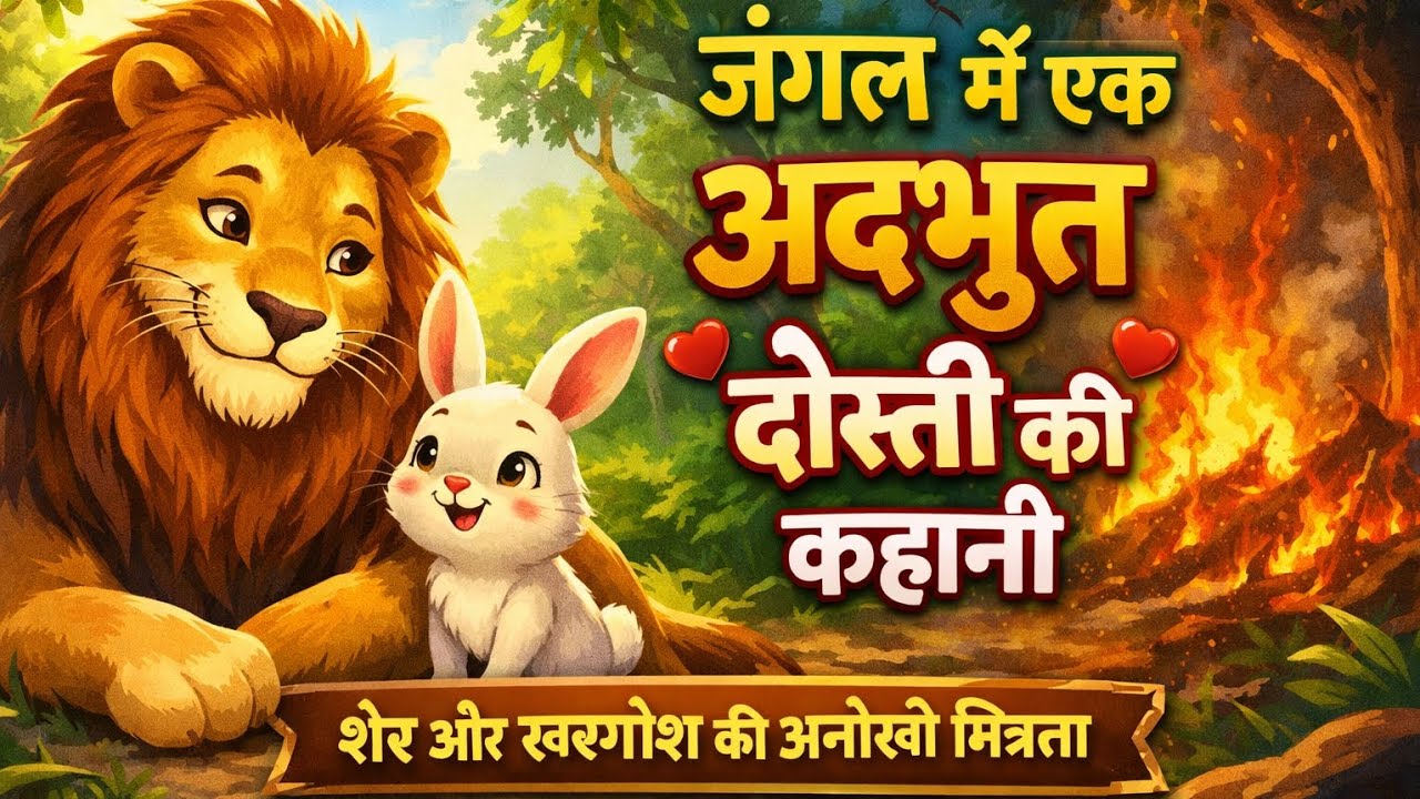 जब शेर और खरगोश बने सबसे अच्छे दोस्त | जंगल की भावुक कहानी