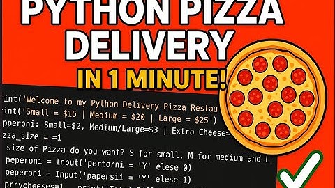 🍕 Python Pizza Delivery Calculator | Learn Python with a Fun Project! | Day 3