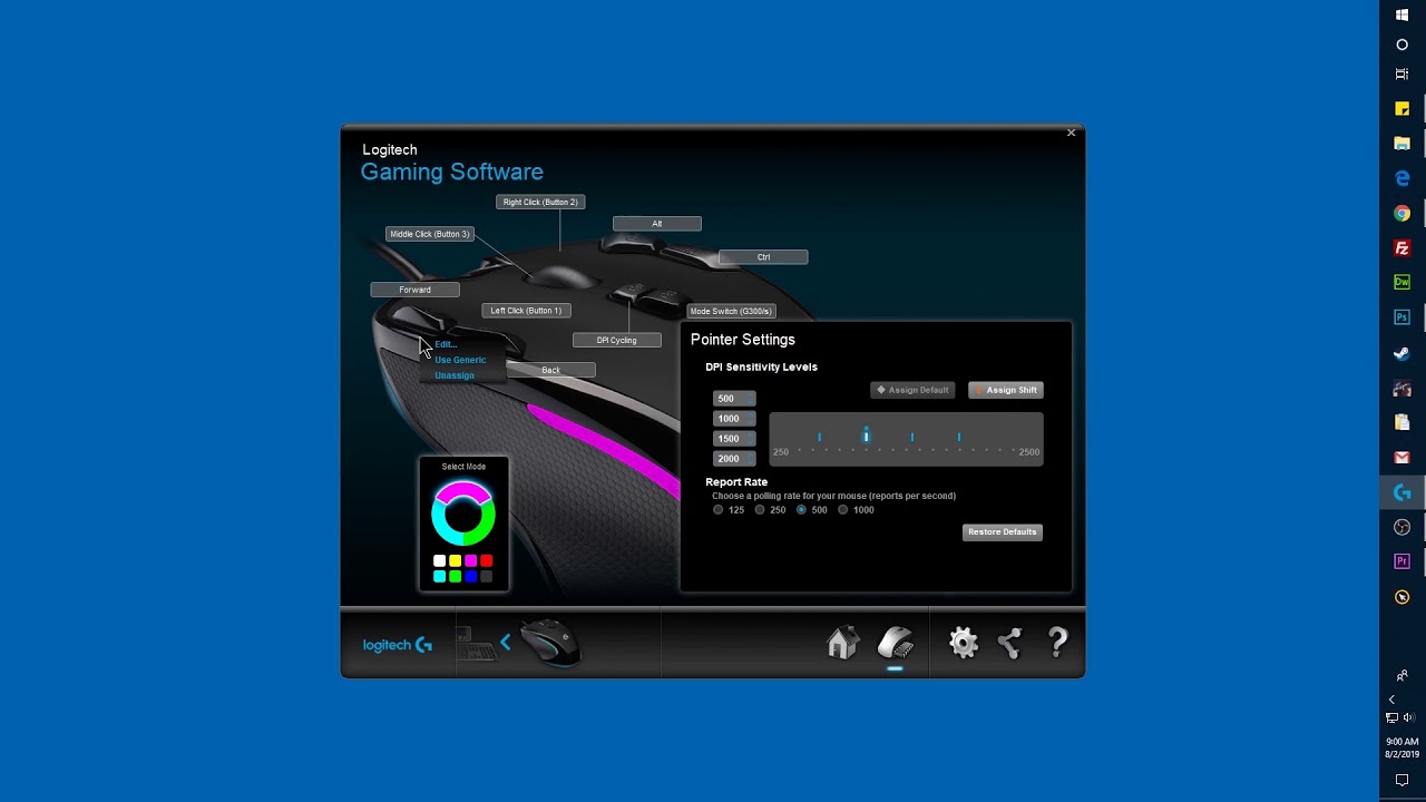 Tutorial For Setting Up Mouse Profiles In Logitech Gaming Software Youtube