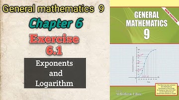 Radical and radicands, General mathematics class 9. Exercise 6.1 Exponents and logarithm