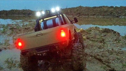 RC 4x4 F-350 MUD ADVENTURE! big wheels and big V8 sound - big fun