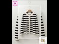 Black Stripe Chic Golden Button Cardigan Sweater