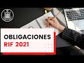 Obligaciones del RIF 2021 | Canacope Mx