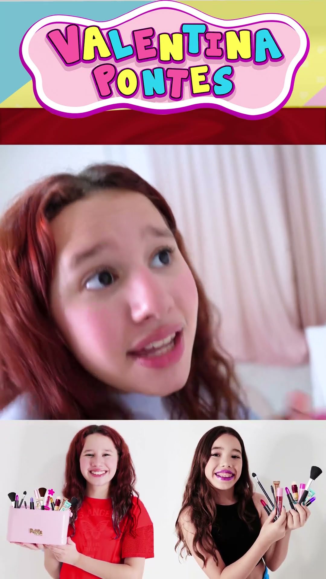 ? Valentina and her friend want the same MAKEUP for kids!!  #valentinapontesofc