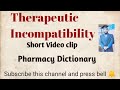 Therapeutics incompatibility, Type #pharmacisttayyebofficial