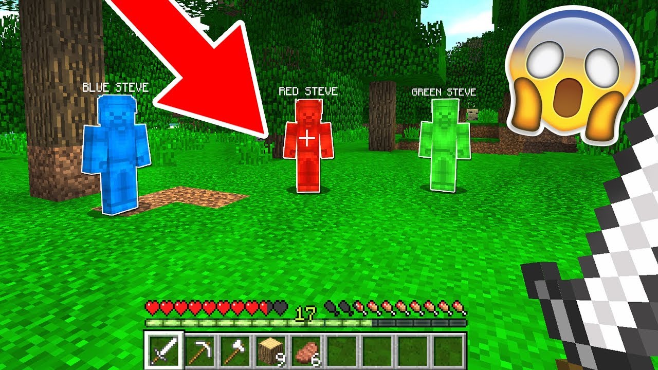 Red Steve Green Steve And Blue Steve Meet In Minecraft Youtube