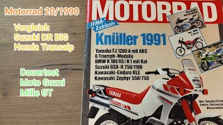 Zeitschrift Motorrad Rückblick Ausgabe 20/1990 Vergleich Suzuki DR BIG - Honda Transalp 