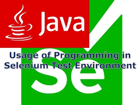 Usage of Programming in Selenium Test Environment