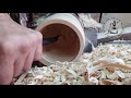 Russian Wood Turning: Honey Pot / Бочонок для меда на токарном станке