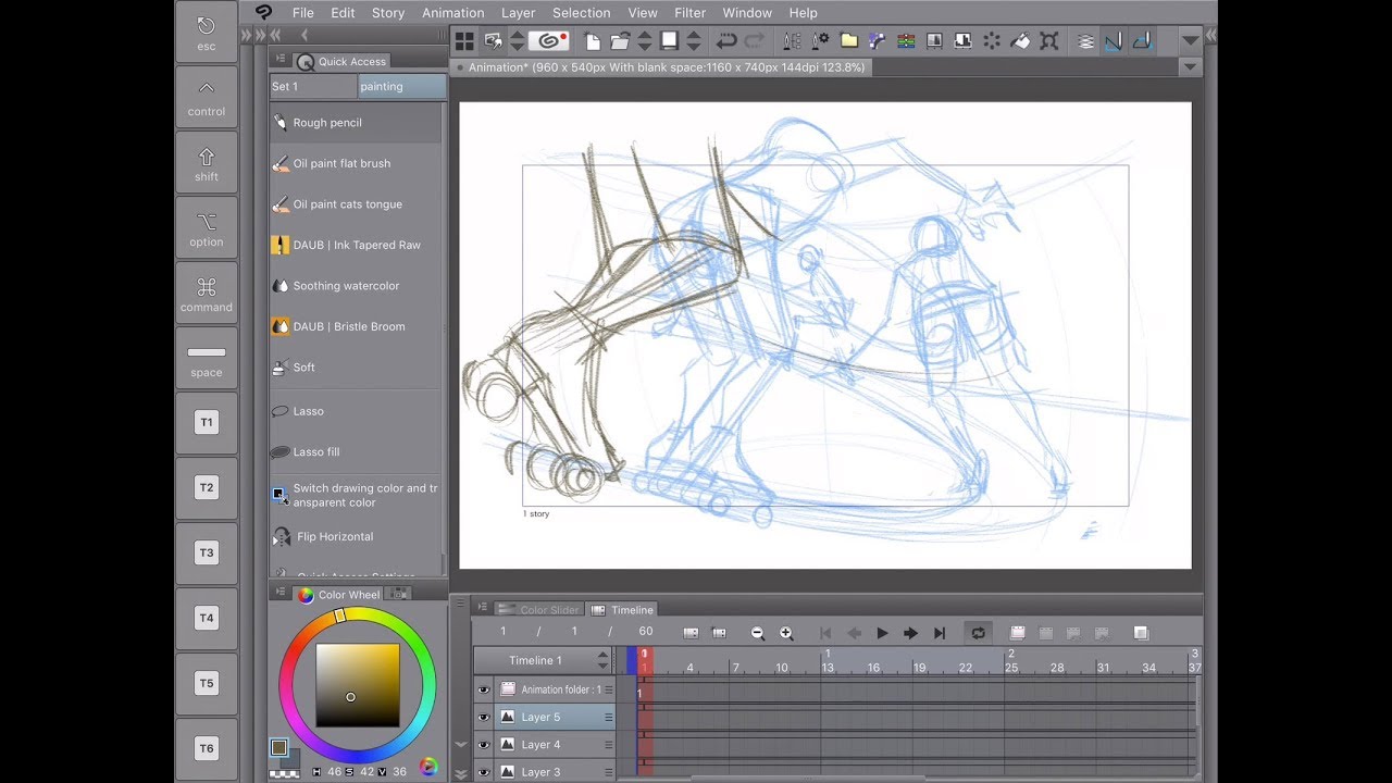 Skater Animation WIP! - Clip Studio Paint For iPad Pro - YouTube