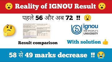 😮 Reality of IGNOU Revaluation result 😮 IGNOU Term end result comparison with revaluation result.