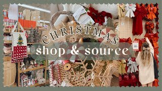 CHRISTMAS SHOP & SOURCE WITH ME | Thrifting, HomeGoods, World Market, library finds, & haul!