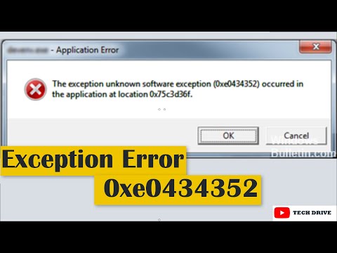 The Exception Unknown Software Exception 0xe0434352 Error | Solved 💯 - 2022