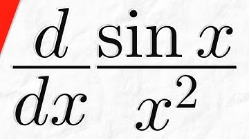 Derivative of sinx/x^2 with Quotient Rule | Calculus 1 Exercises