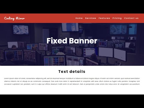 Design An Elegant Fixed Banner Using HTML & CSS