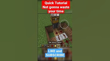 MINECRAFT CHEST ALARM TRAP QUICK AND EASY | MINECRAFT TUTORIALS