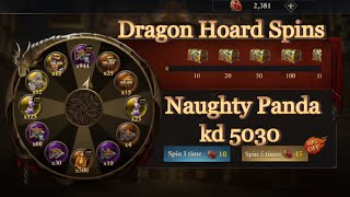 Dragon Hoard Spins|Naughty Panda|k5030|King Of Avalon screenshot 5