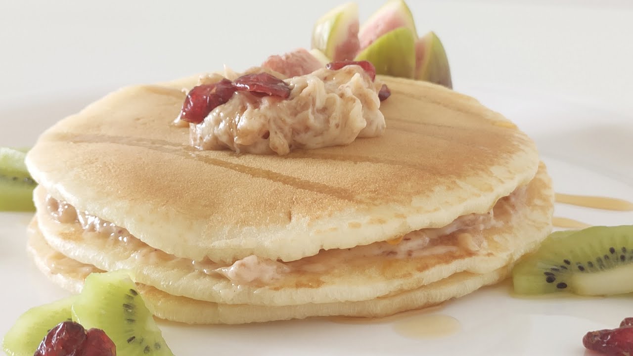 How to make Pancakes & Fig Butter Spread | Eggless | Quick & Easy Breakfast Recipe