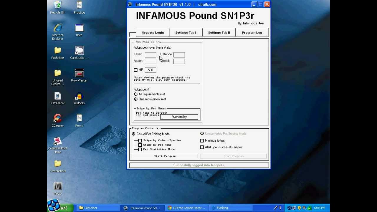 Infamous Joe Neopets Pound Sniper