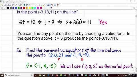 MATH 2415 - Lines and Planes in Space