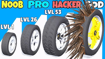 NOOB vs PRO vs HACKER vs GOD in Level Up Wheel New Levels Gameplay