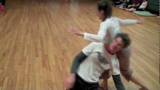 Contact Improvisation duet: leaning into the invitation
