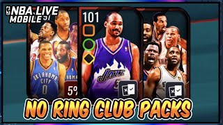 101 OVR No Ring Club Masters Pack Opening!! | NBA LIVE Mobile 22 S6 No Ring Club