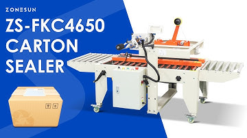 ZONESUN Automatic Carton Sealer Integrated Labeling Machine ZS-FKC4650