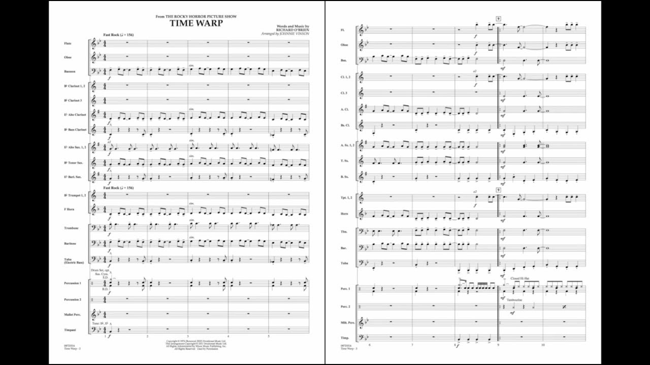 Time Warp by Richard O'Brien/arr. Johnnie Vinson