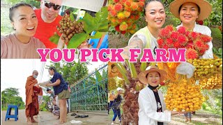 YOU PICK FAMILY FARM *RAMBUTAN *DATES + MORNING MARKET DAILY CASUAL VLOGS | SASVlogs