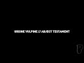 Ursine vulpine  abject testament