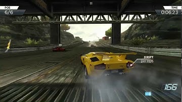 Need for Speed Most Wanted IOS (Hellenback Road Lamborghini Drifts) 1st place