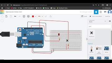 TinkerCAD | Arduino Turning ON LED with a Push Button | Basics | Robotics