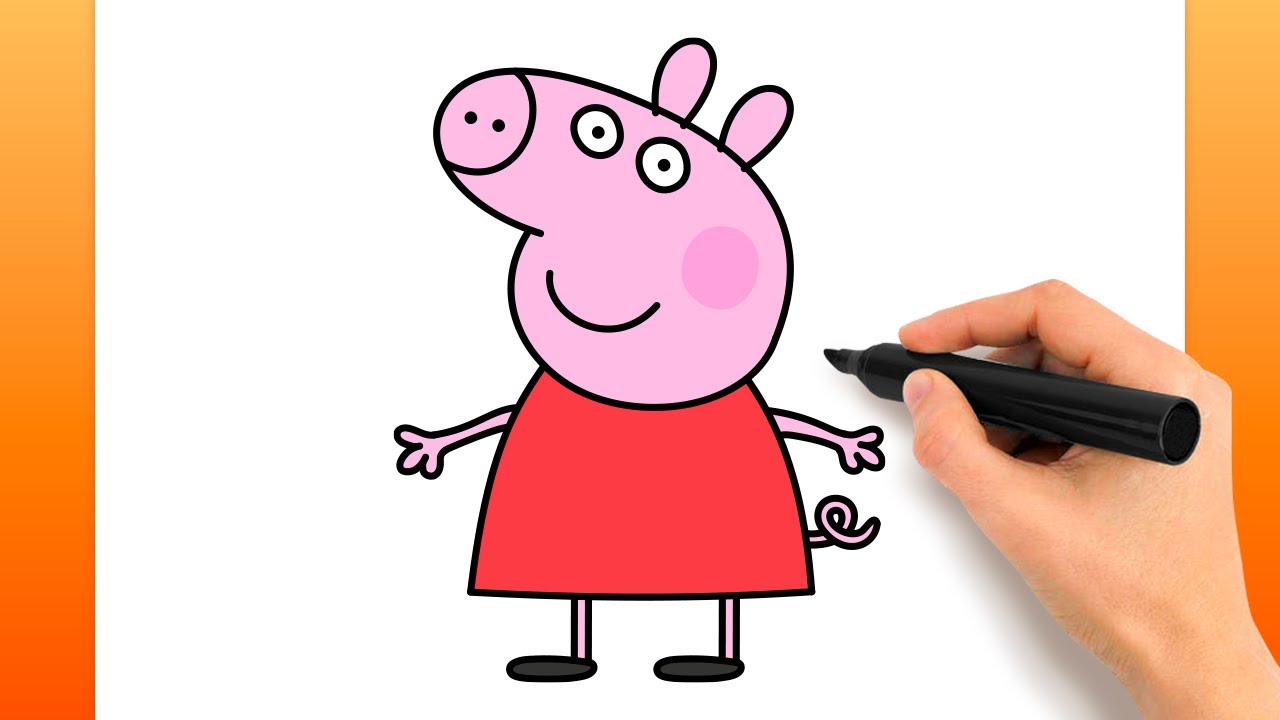 Desenhos de Peppa - Como desenhar Peppa passo a passo