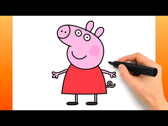 COMO DESENHAR A PEPPA PIG (FÁCIL) /// HOW TO DRAW PEPPA PIG (EASY