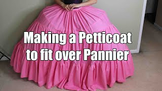 Making Sakizou Cinderella Petticoat to fit over 18th Century Pannier