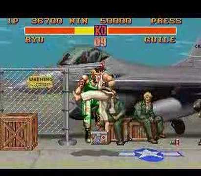 Ryu vs. Guile - Street Fighter II - SNES