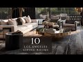 Modern Luxury: Tour of 10 Opulent Living Room Designs in Los Angeles Homes with Dark Dominance