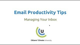 CCU: Managing Your Inbox & Email Productivity Tips