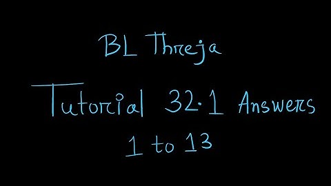 Tutorial 32.1 answers from 1 to 13
