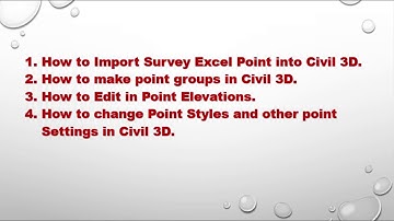 How To Import Survey Excel Points Into Autocad Civil 3D Urdu and Hindi